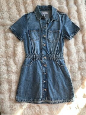 Zara Blue Denim Mini Dress